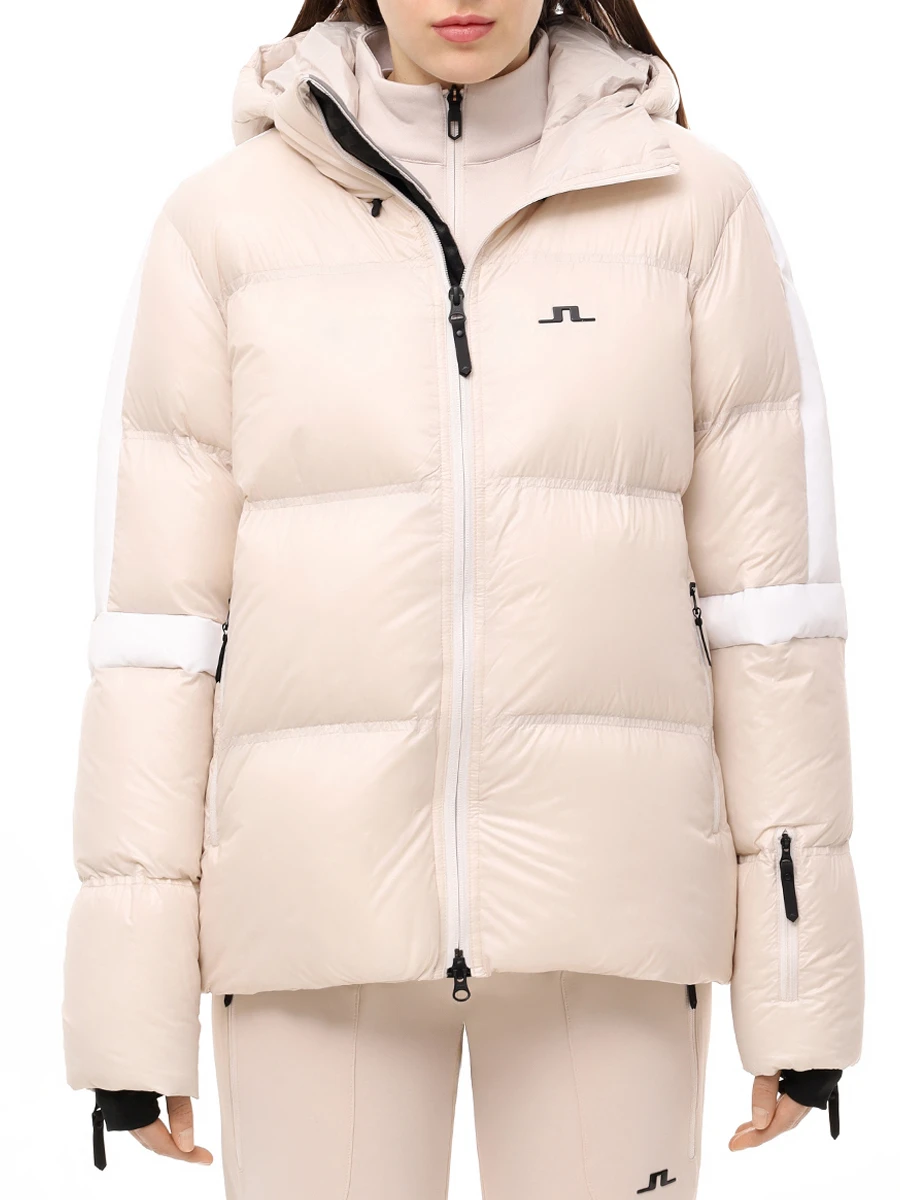 Пуховик стеганый J.LINDEBERG SWOW12795/U029 Бежевый  Фото 4