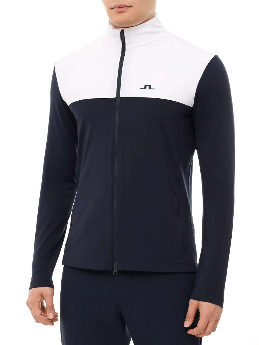 Олимпийка с логотипом J.LINDEBERG GMJS12481/6855 Синий  Фото 4