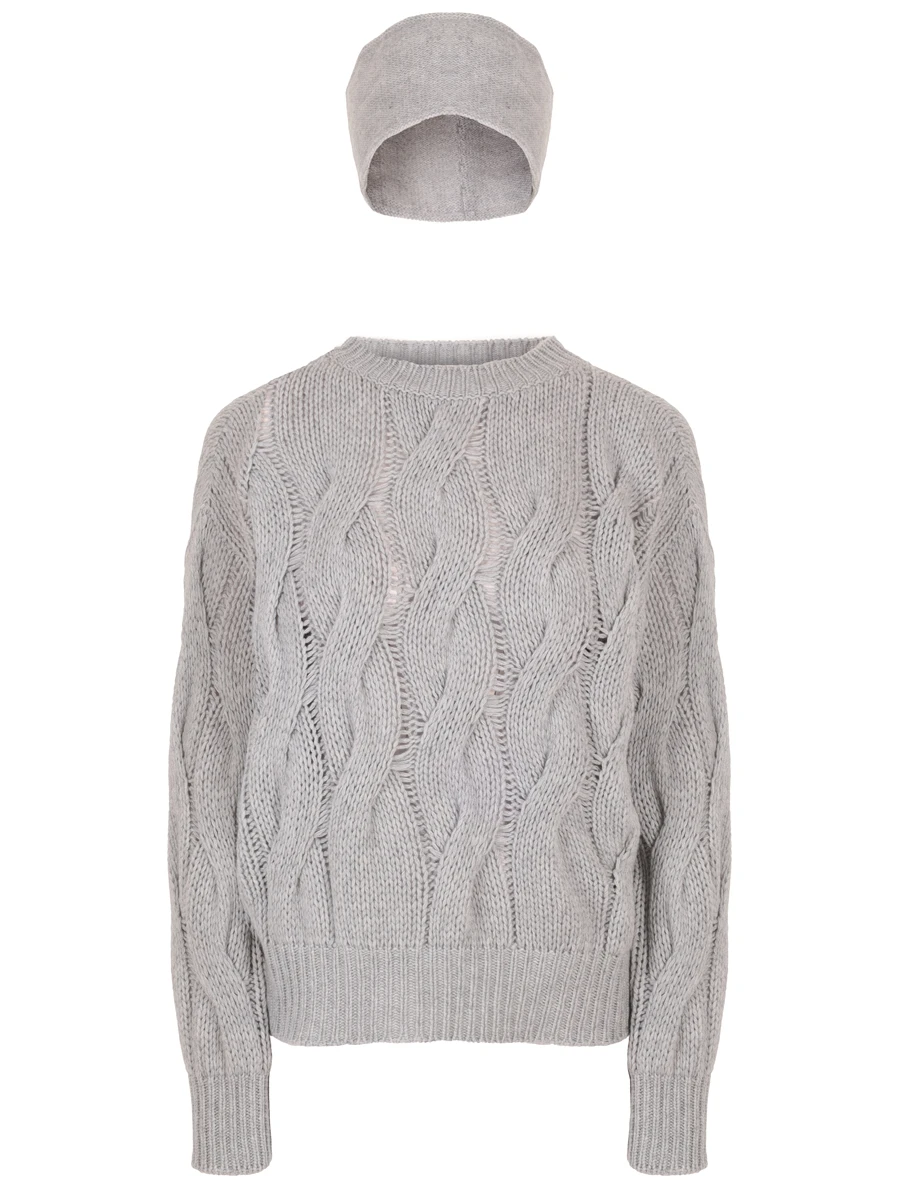 

Джемпер шерстяной, Серый, C24155BM45A/2472 920 + Повязка