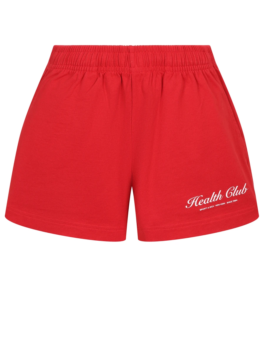 Шорты хлопковые SPORTY & RICH SH037508035RE07/3704 Красный 