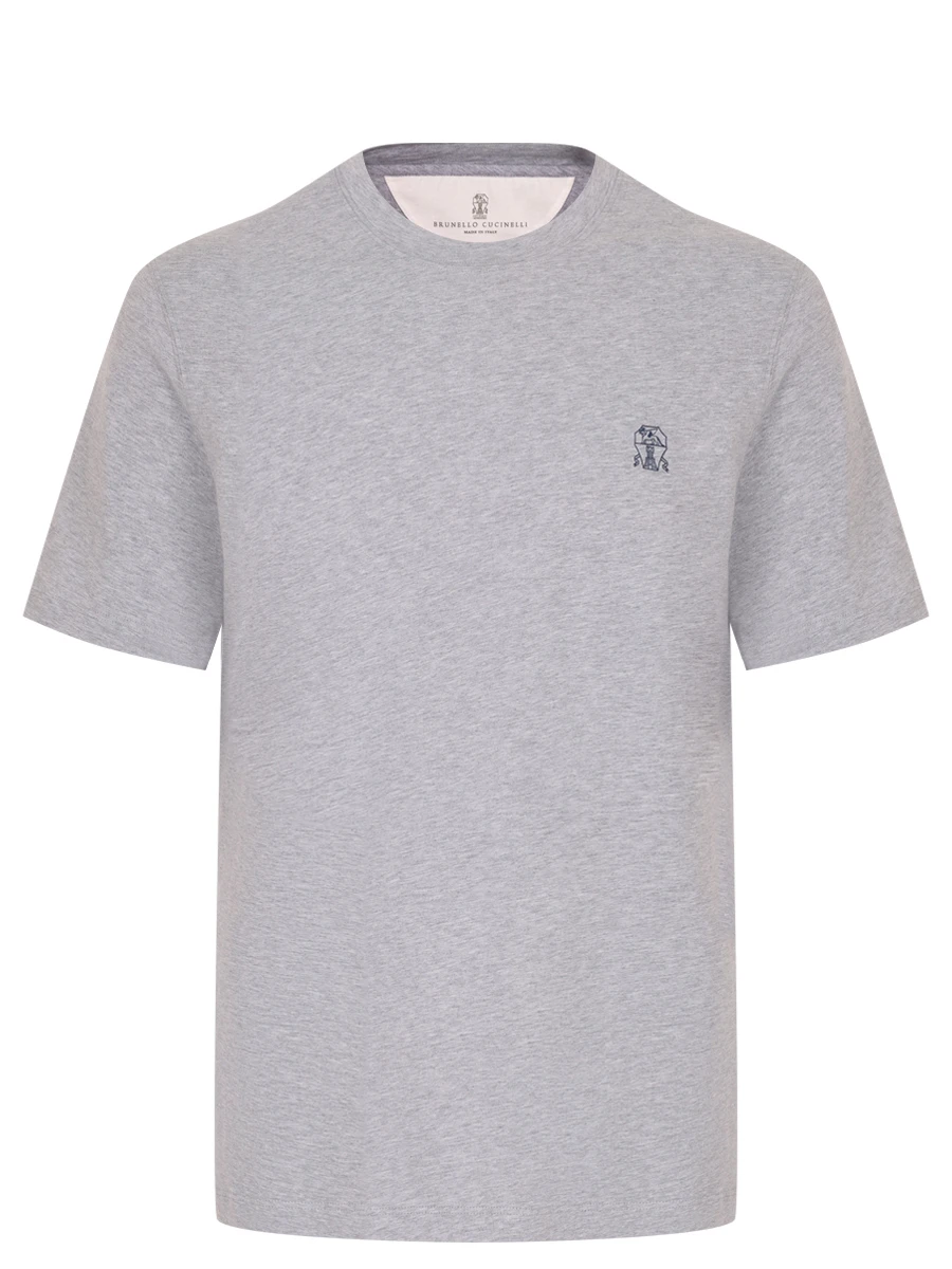 Футболка хлопковая BRUNELLO CUCINELLI M0B138440 C9300 Серый 