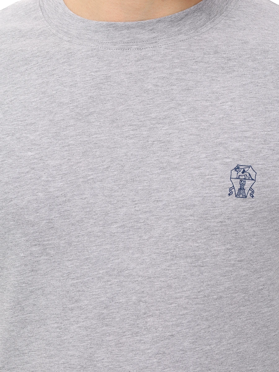 Футболка хлопковая BRUNELLO CUCINELLI M0B138440 C9300 Серый  Фото 5