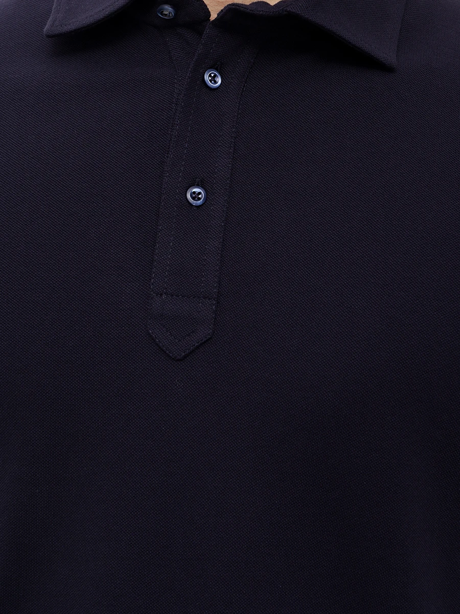 Поло хлопковое BRUNELLO CUCINELLI ME8543966 CD325 Синий  Фото 5