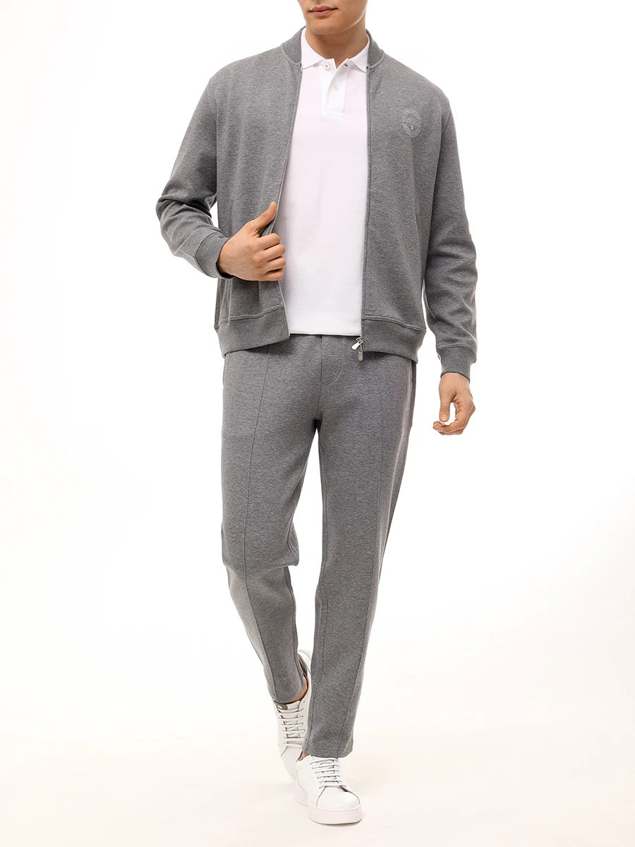 Поло хлопковое BRUNELLO CUCINELLI ME8549779G CW787 Серый  Фото 2