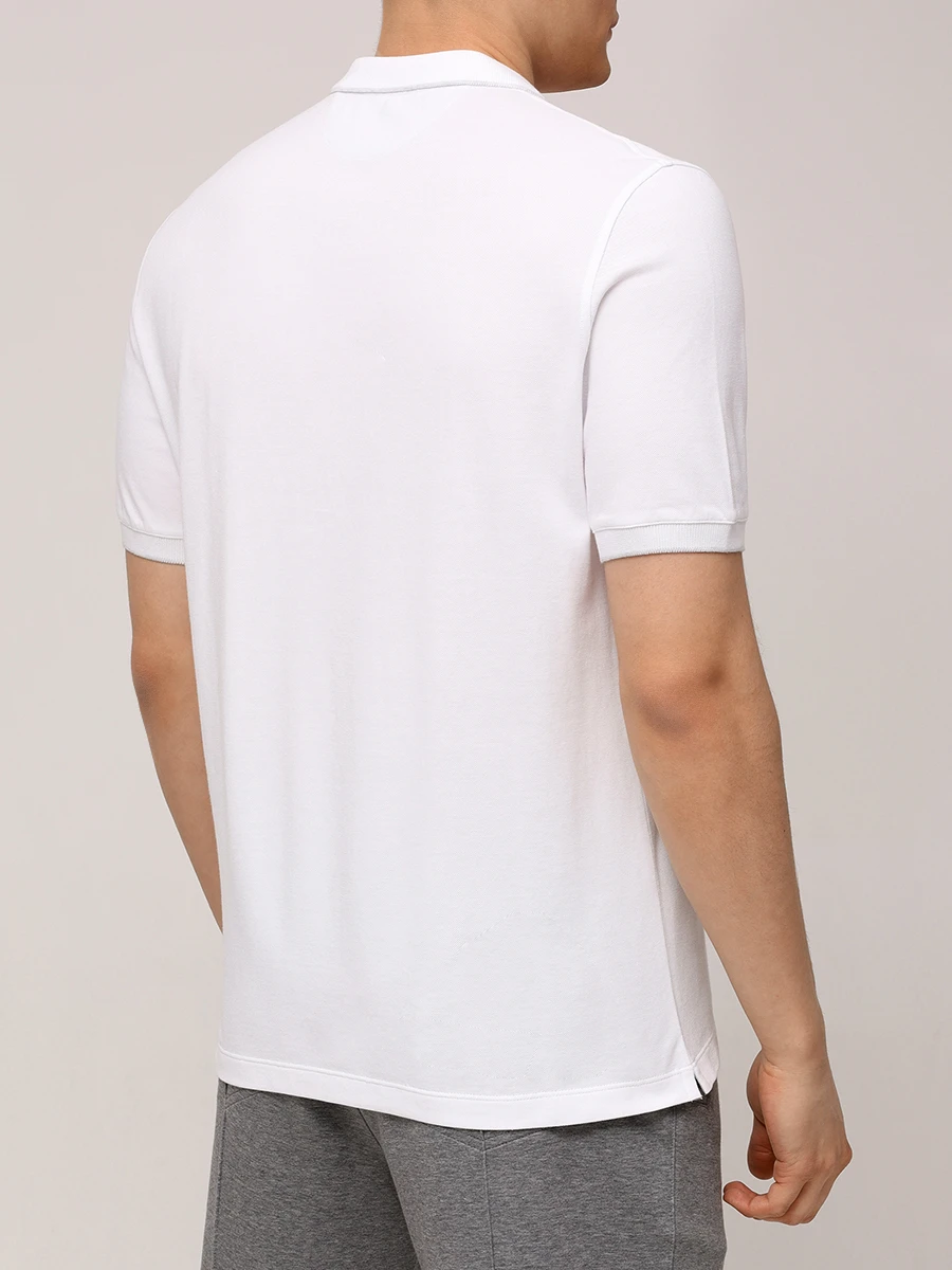 Поло хлопковое BRUNELLO CUCINELLI ME8549779G CW787 Серый  Фото 3