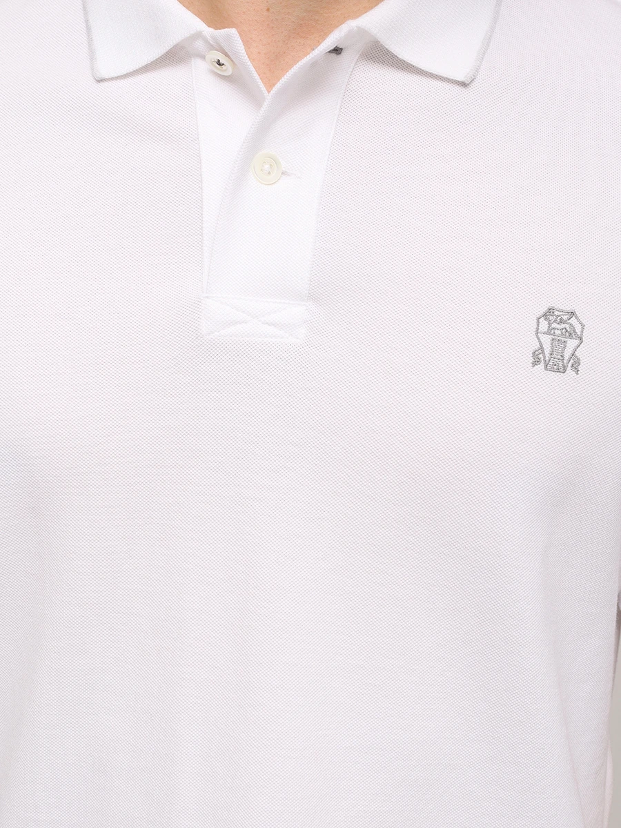 Поло хлопковое BRUNELLO CUCINELLI ME8549779G CW787 Серый  Фото 5