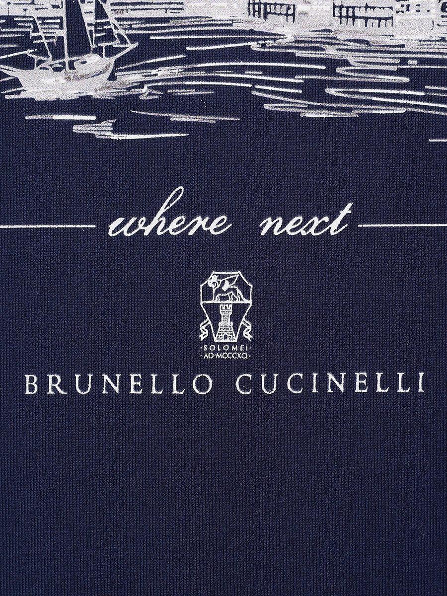 Футболка хлопковая BRUNELLO CUCINELLI M0B138458 C2443 Белый  Фото 6