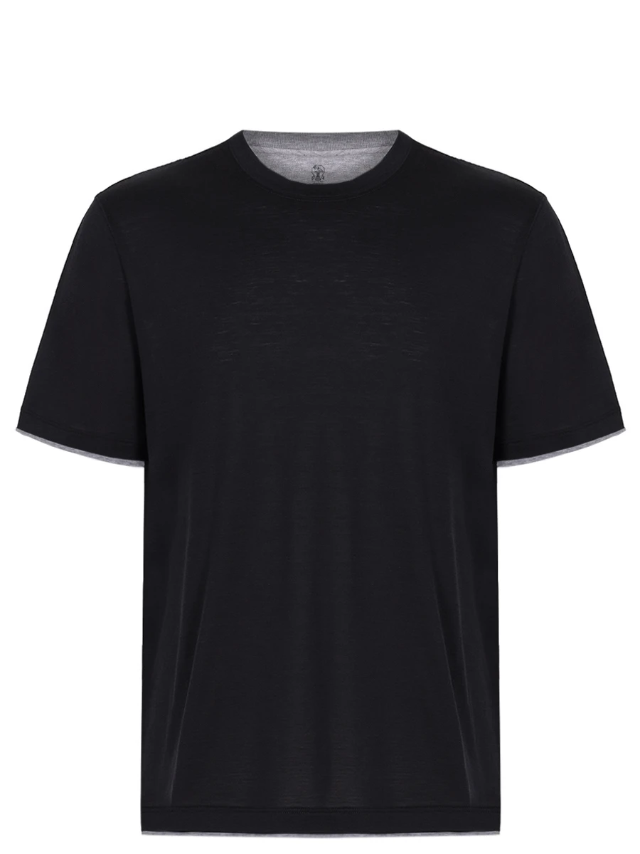 

Футболка из шелка и хлопка, Черный, MD8217427 CCB75