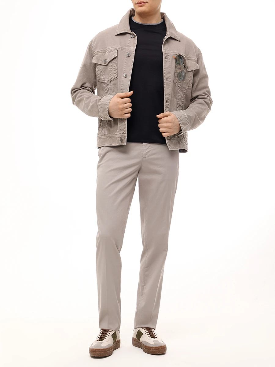 Футболка из шелка и хлопка BRUNELLO CUCINELLI MD8217427 CCB75 Черный  Фото 2