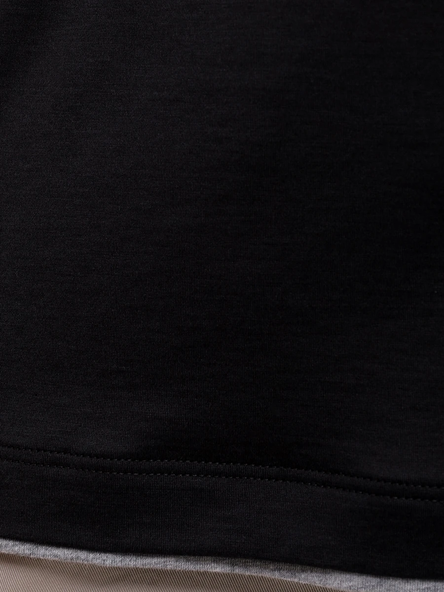 Футболка из шелка и хлопка BRUNELLO CUCINELLI MD8217427 CCB75 Черный  Фото 6
