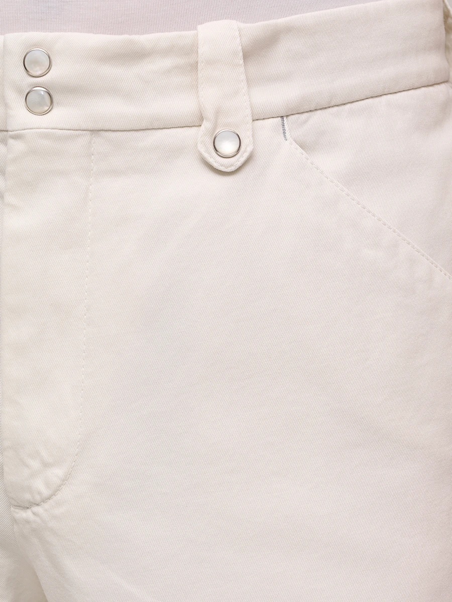 Шорты хлопковые BRUNELLO CUCINELLI M252DU0055 C6007 Белый  Фото 5