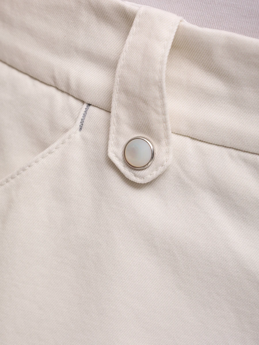 Шорты хлопковые BRUNELLO CUCINELLI M252DU0055 C6007 Белый  Фото 6