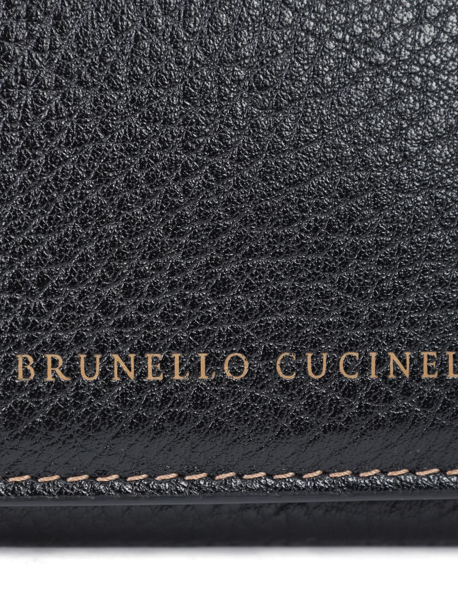 Портмоне кожаное BRUNELLO CUCINELLI MWZIU255 C101 Черный  Фото 4