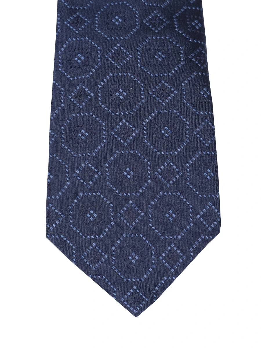 Галстук шелковый BRUNELLO CUCINELLI MX8610018 C9670 Синий  Фото 3