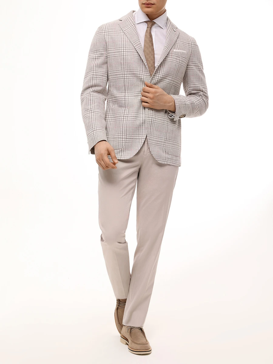 Брюки хлопковые BRUNELLO CUCINELLI M289LI1770 C6008 Бежевый  Фото 2