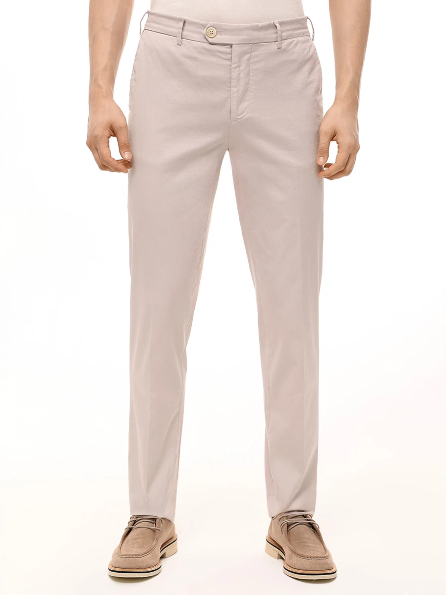 Брюки хлопковые BRUNELLO CUCINELLI M289LI1770 C6008 Бежевый  Фото 4