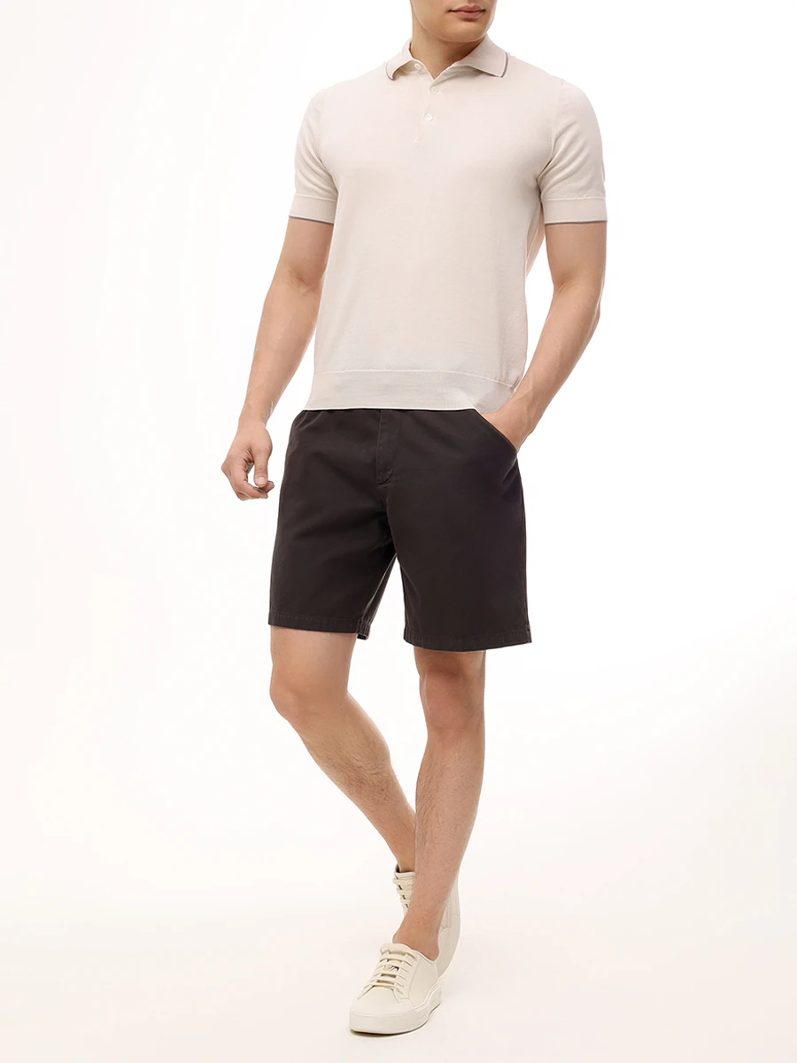 Шорты хлопковые BRUNELLO CUCINELLI M252DU0055 C6015 Коричневый  Фото 2