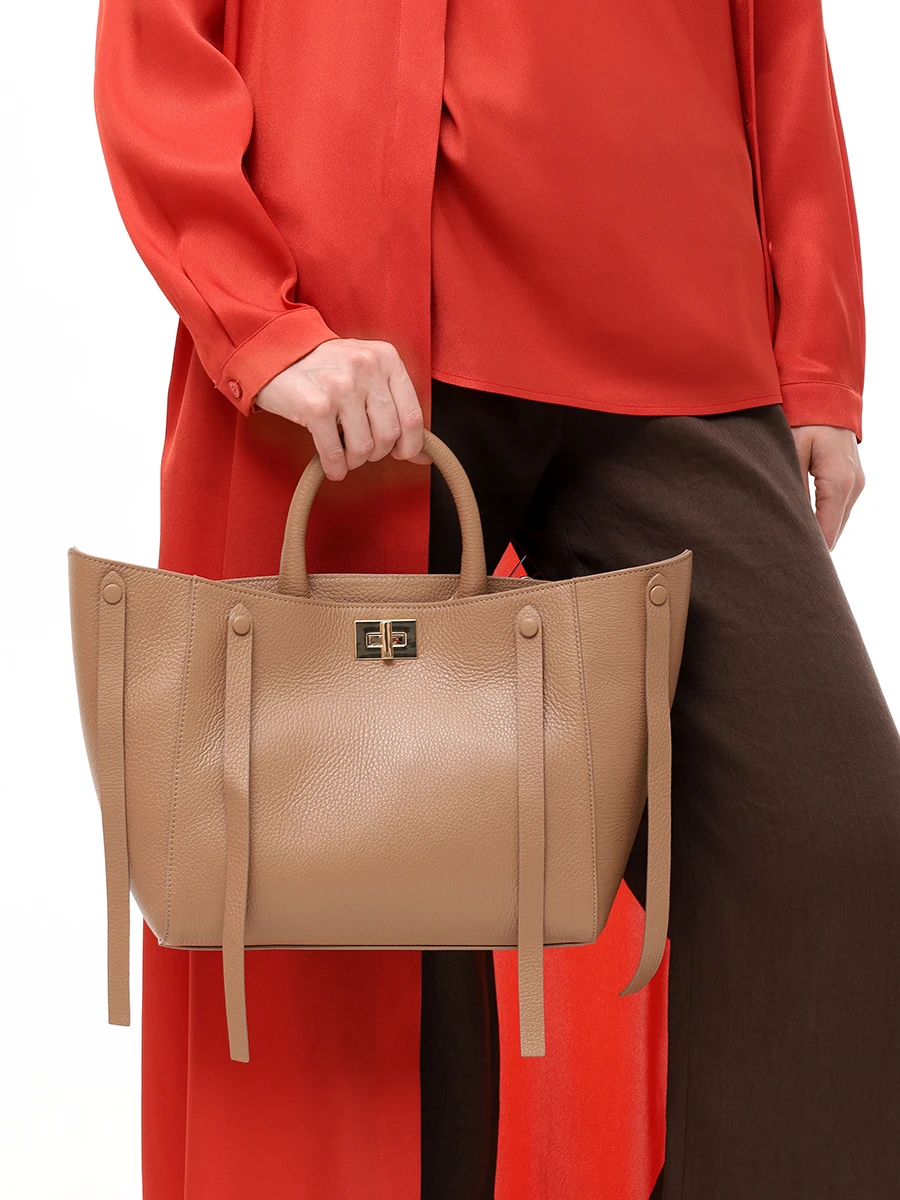 Сумка кожаная LORENA ANTONIAZZI P25220BO01A/9820 236 Коричневый  Фото 2