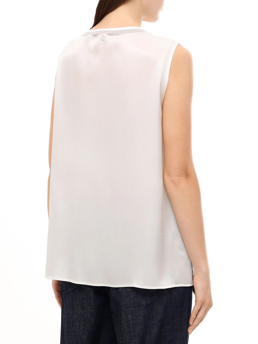 Топ с пайетками LORENA ANTONIAZZI P2579TS01F/4868 1160 Белый  Фото 3