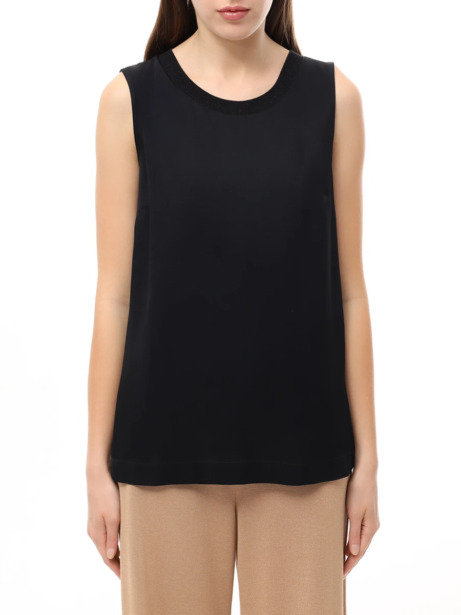 Топ однотонный LORENA ANTONIAZZI TS01/3612 999 Черный  Фото 4