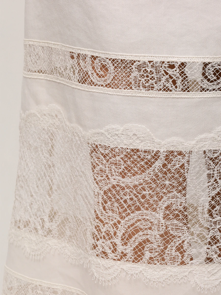 Юбка льняная LORENA ANTONIAZZI P2550GO15A/3347 103 Белый  Фото 5