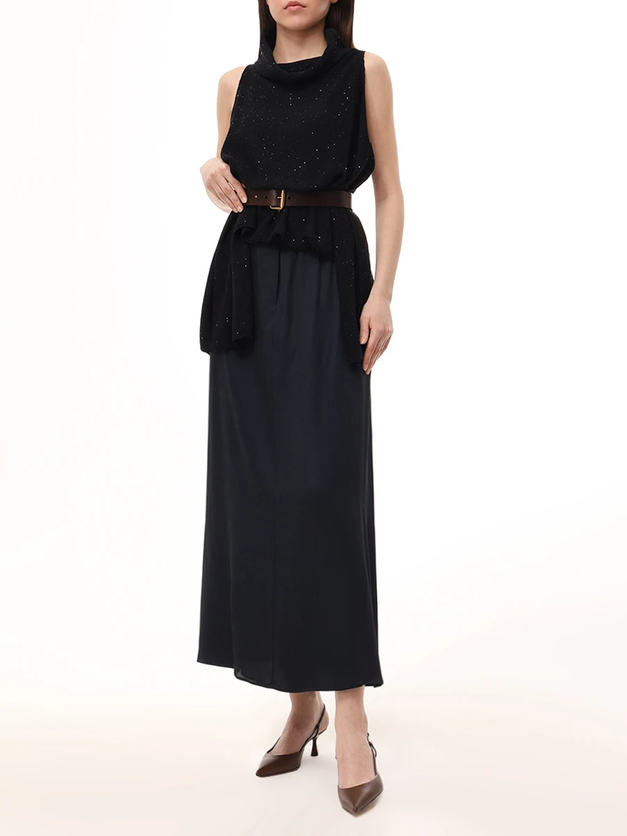 Юбка однотонная LORENA ANTONIAZZI P2562GO16C/3612 590 Синий  Фото 2