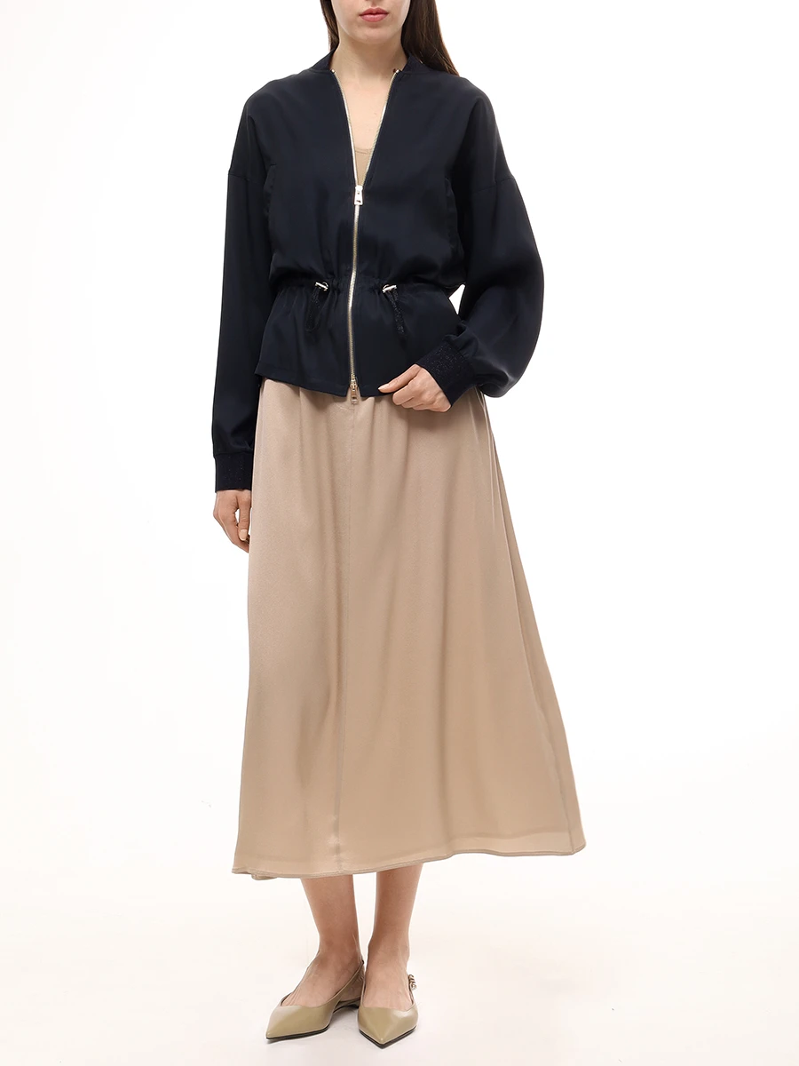 Юбка однотонная LORENA ANTONIAZZI P2562GO16C/3612 163 Бежевый  Фото 2