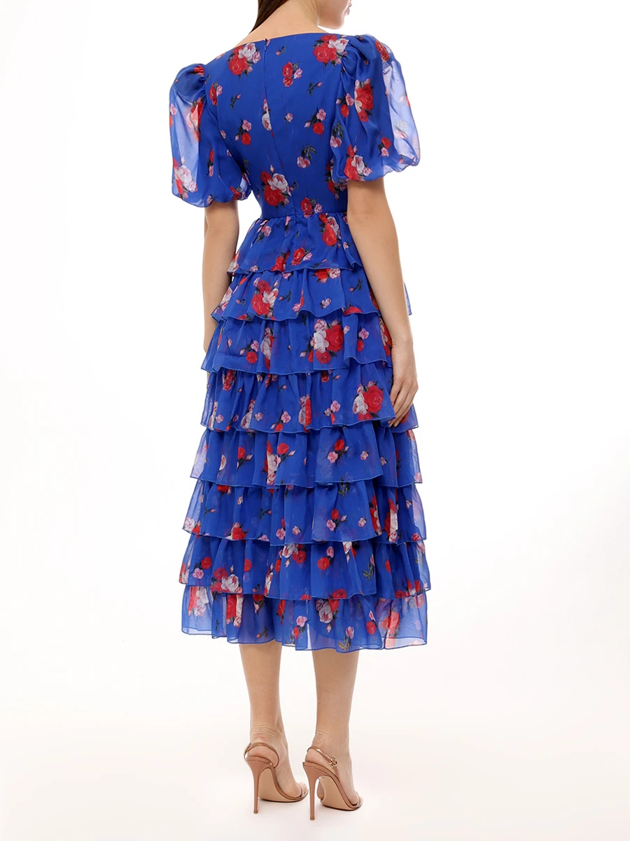 Платье шелковое ROSES AND LACE R25SS_D025CF27_P09L/01 Синий  Фото 3