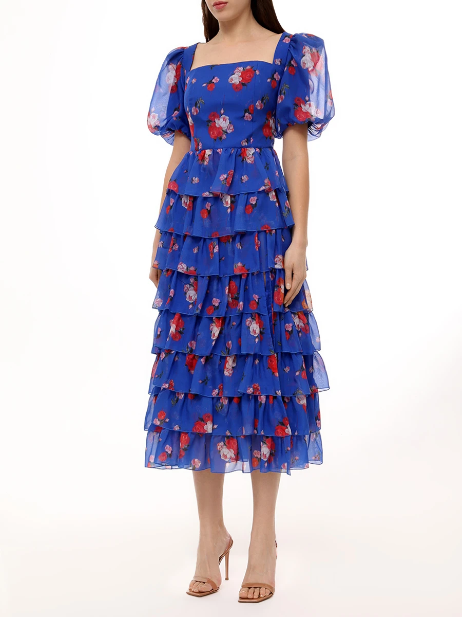 Платье шелковое ROSES AND LACE R25SS_D025CF27_P09L/01 Синий  Фото 4