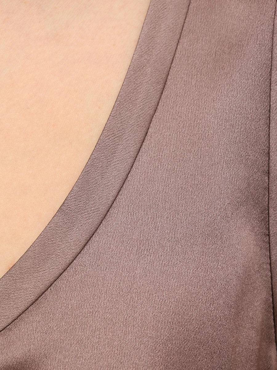 Топ шелковый BRUNELLO CUCINELLI M0C59E0600 C2925 Коричневый  Фото 6