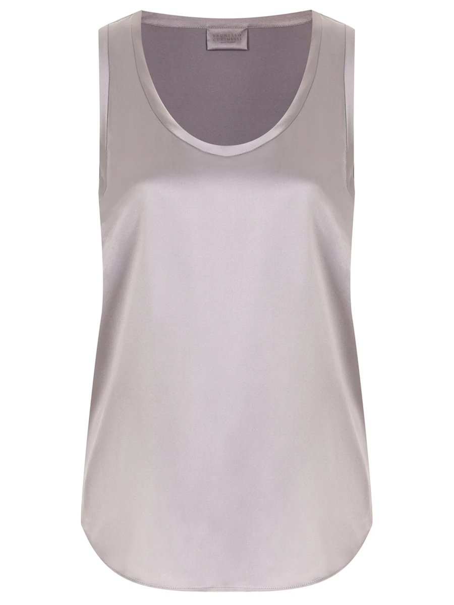 Топ шелковый BRUNELLO CUCINELLI M0C59E0600 C078 Бежевый 