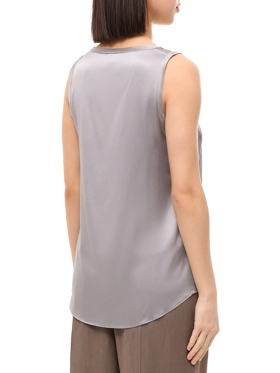 Топ шелковый BRUNELLO CUCINELLI M0C59E0600 C078 Бежевый  Фото 3