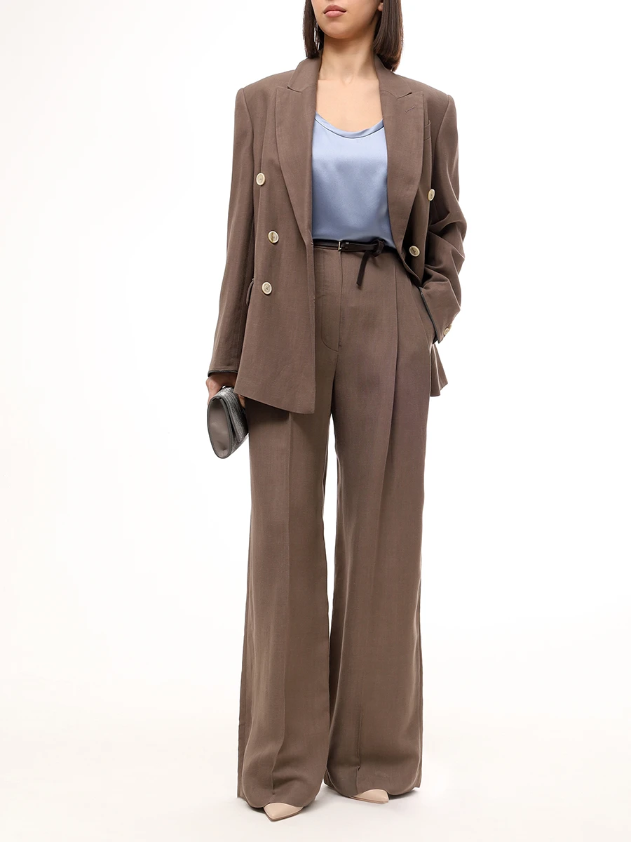 Топ шелковый BRUNELLO CUCINELLI M0C59E0600 C2873 Голубой  Фото 2