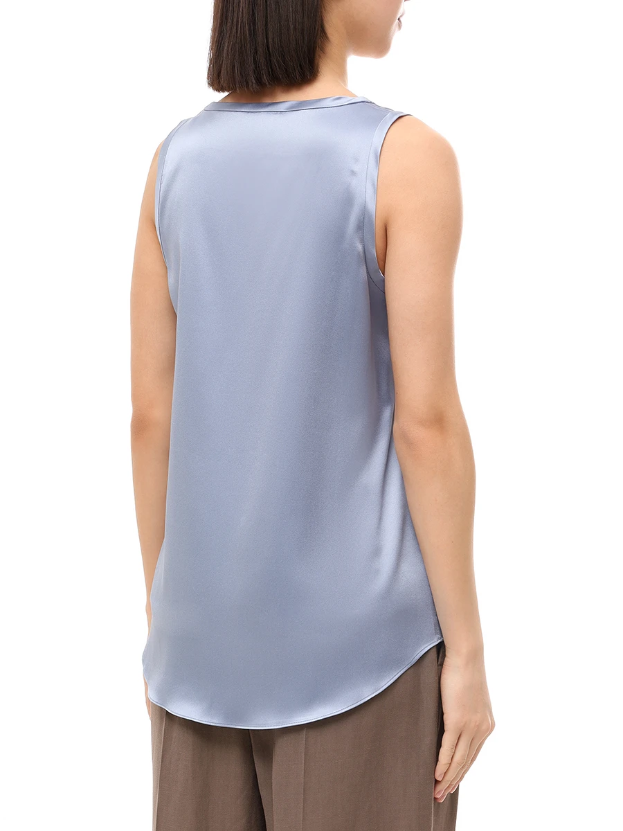 Топ шелковый BRUNELLO CUCINELLI M0C59E0600 C2873 Голубой  Фото 3