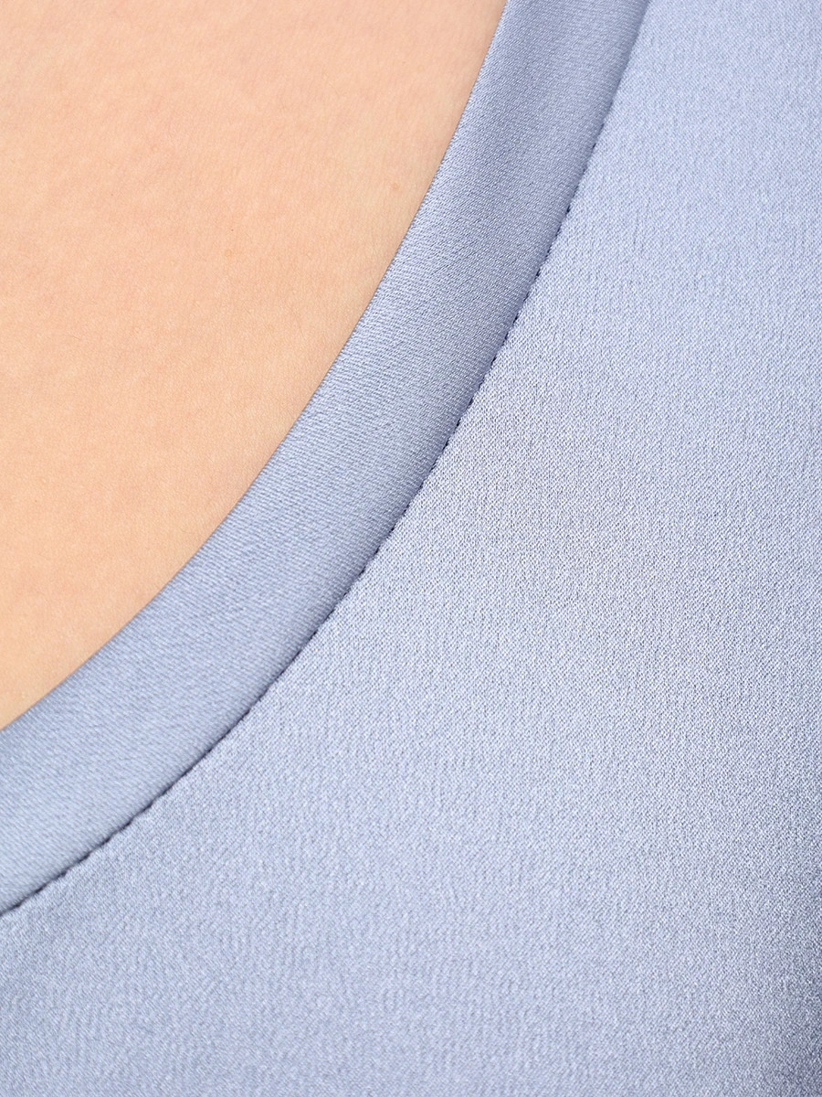 Топ шелковый BRUNELLO CUCINELLI M0C59E0600 C2873 Голубой  Фото 6