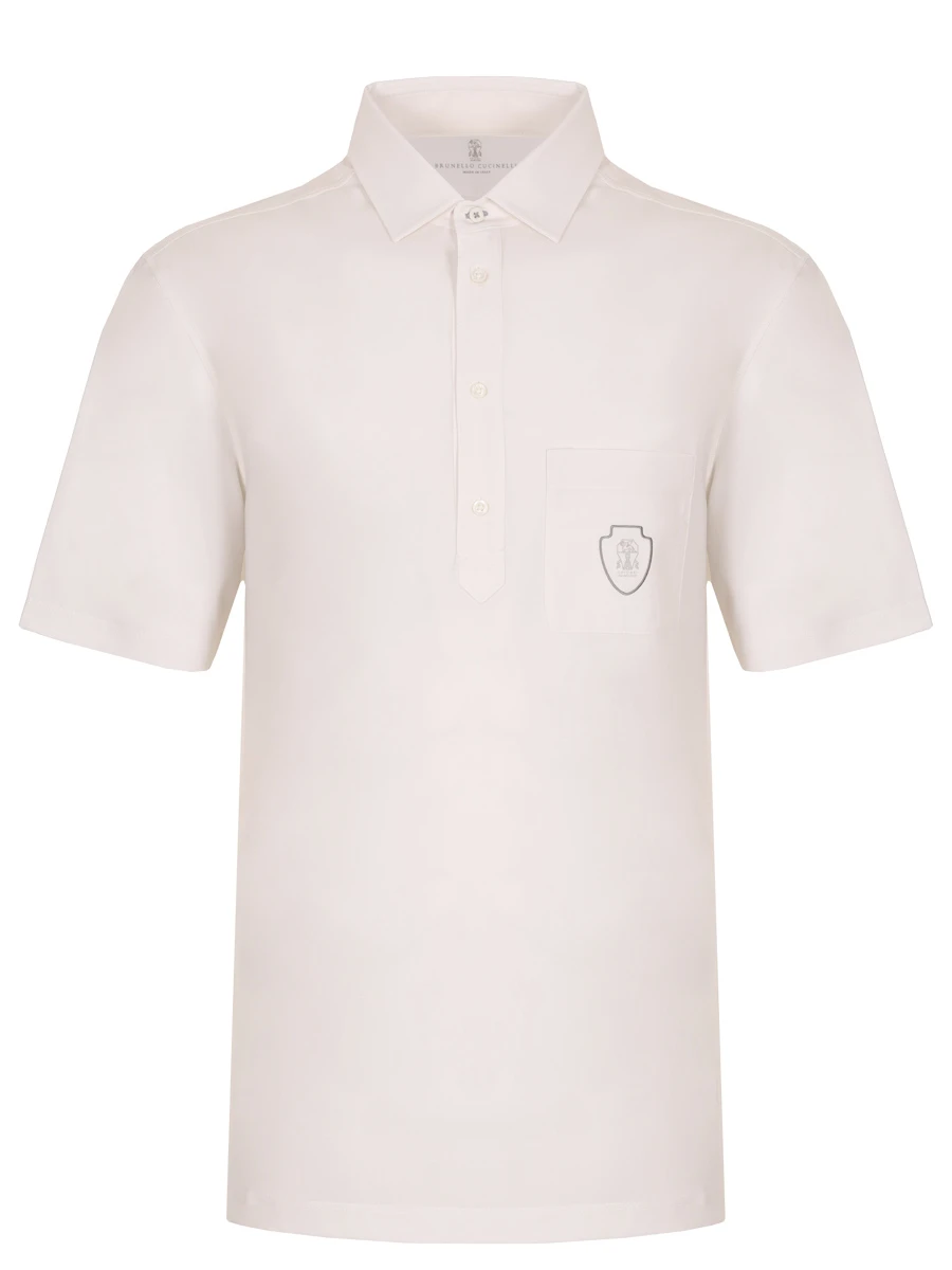 Поло шерстяное BRUNELLO CUCINELLI MM6961301F CTL60 Белый 