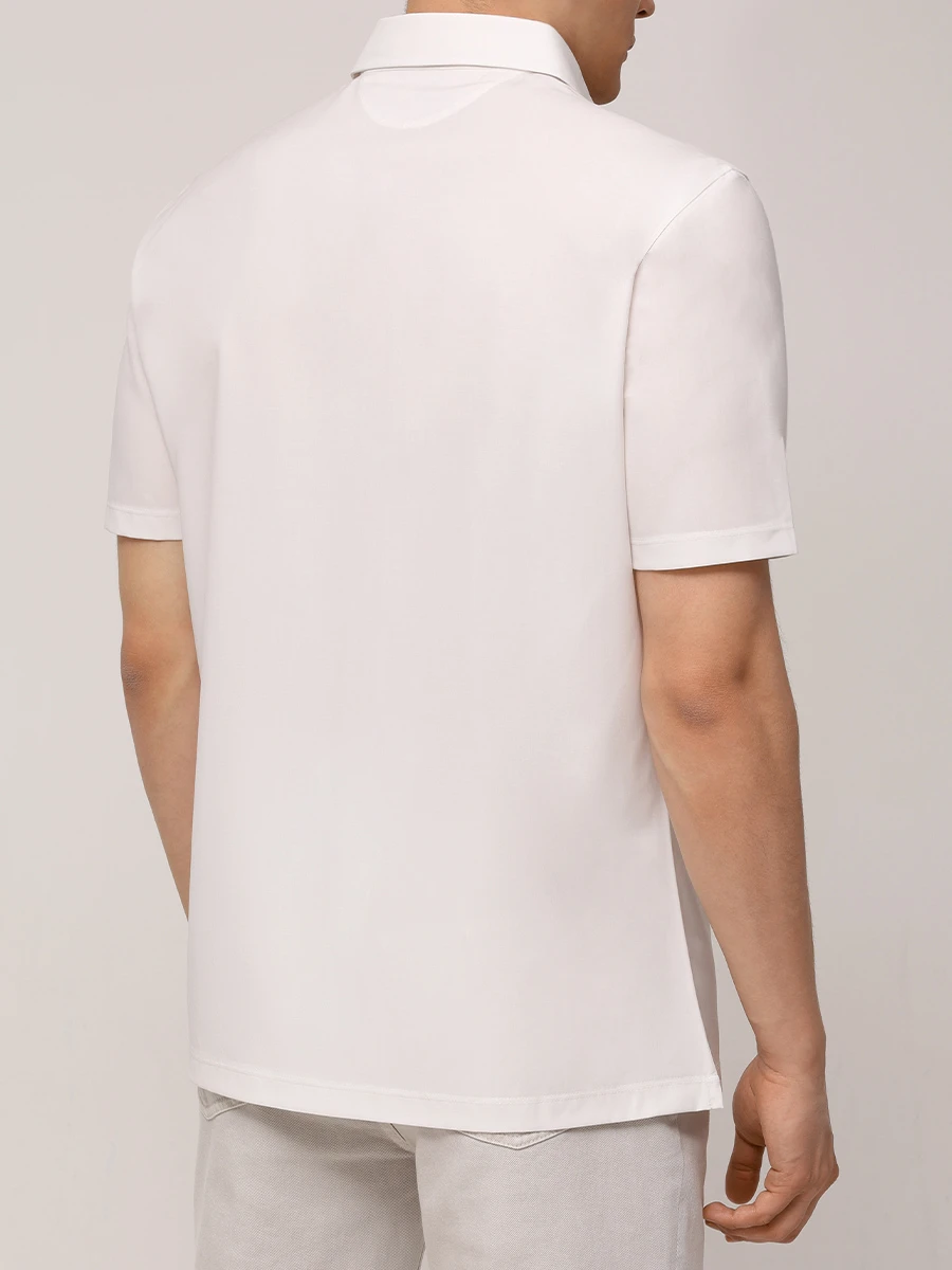 Поло шерстяное BRUNELLO CUCINELLI MM6961301F CTL60 Белый  Фото 3
