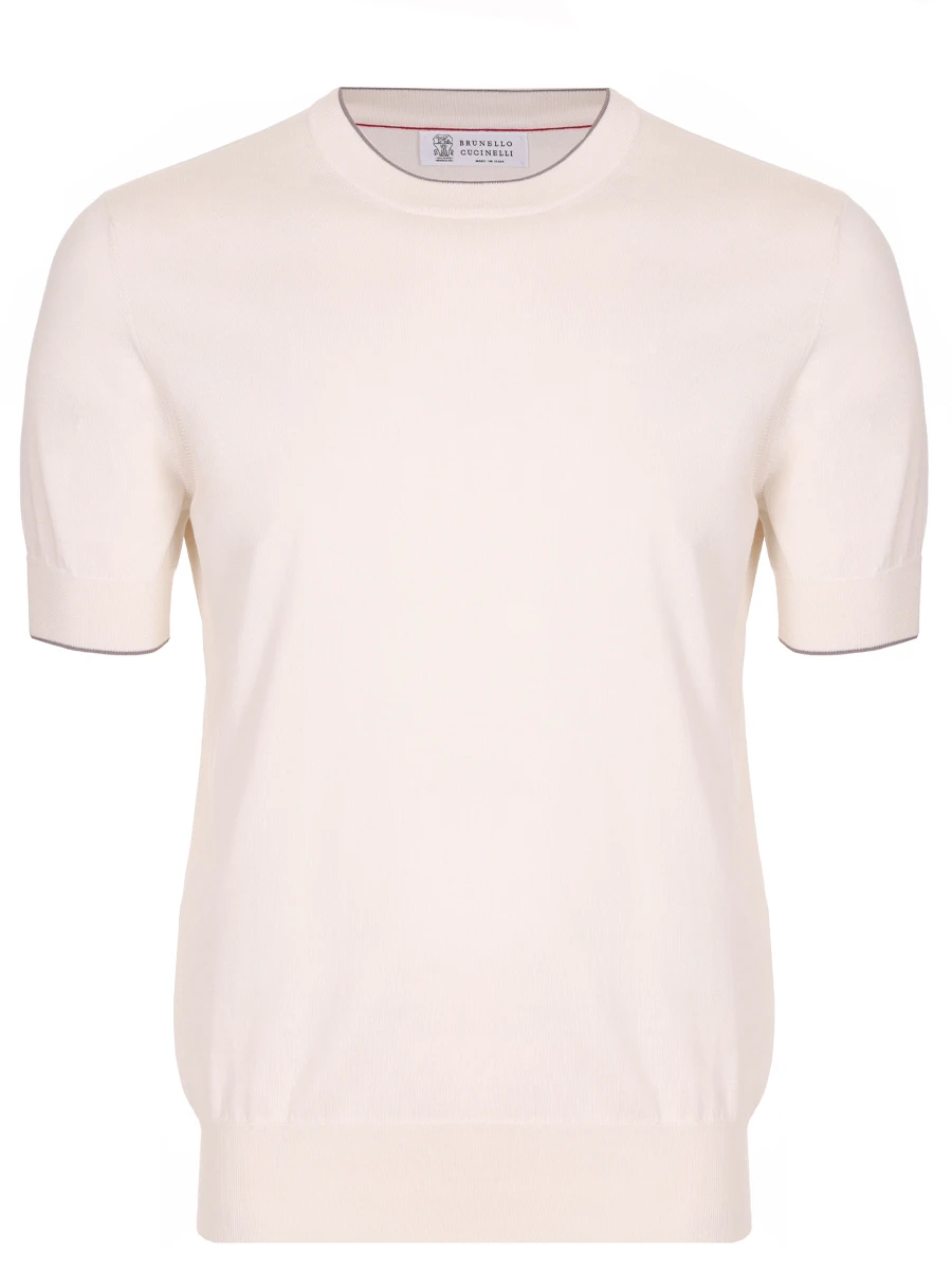 Футболка хлопковая BRUNELLO CUCINELLI M29805200 CXV04 Белый 