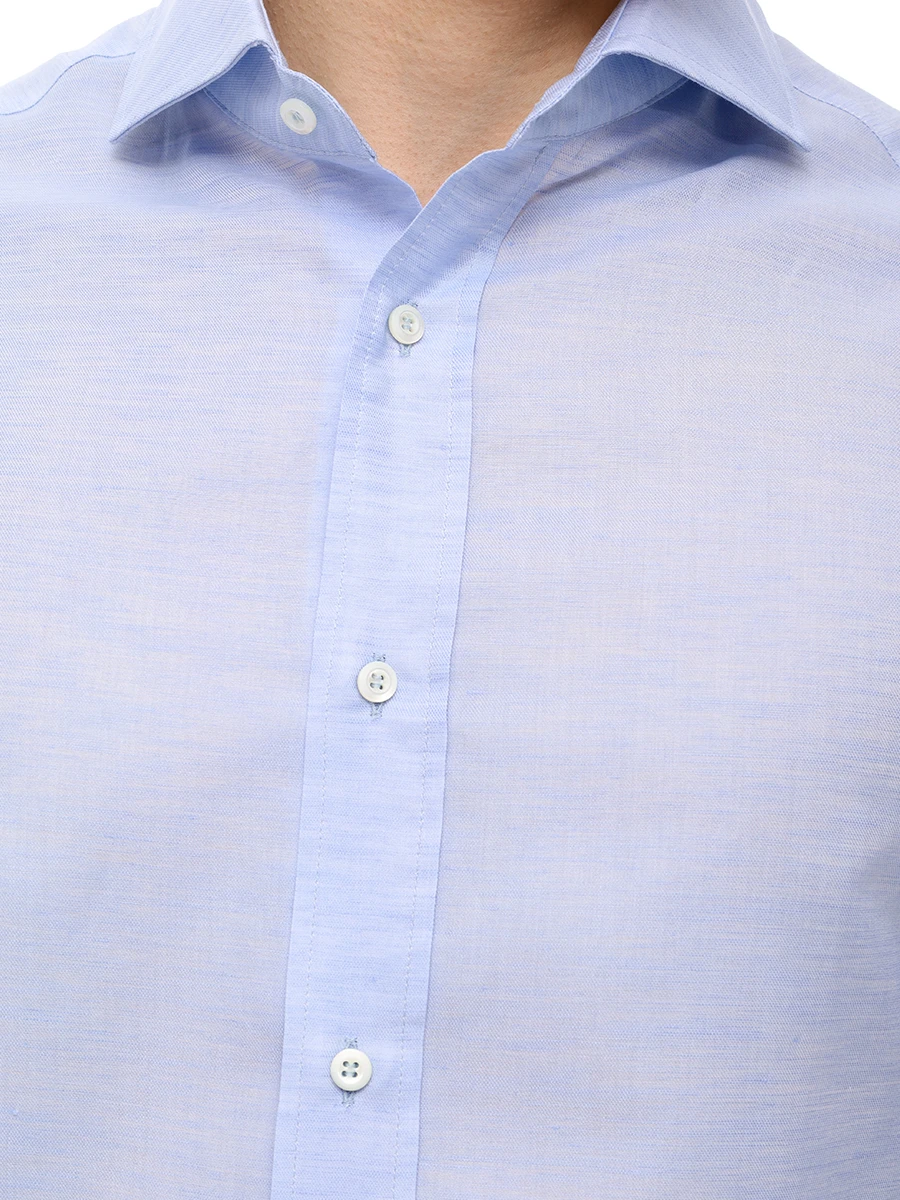 

Рубашка Slim Fit из льна и хлопка, Голубой, MR6251718 C013