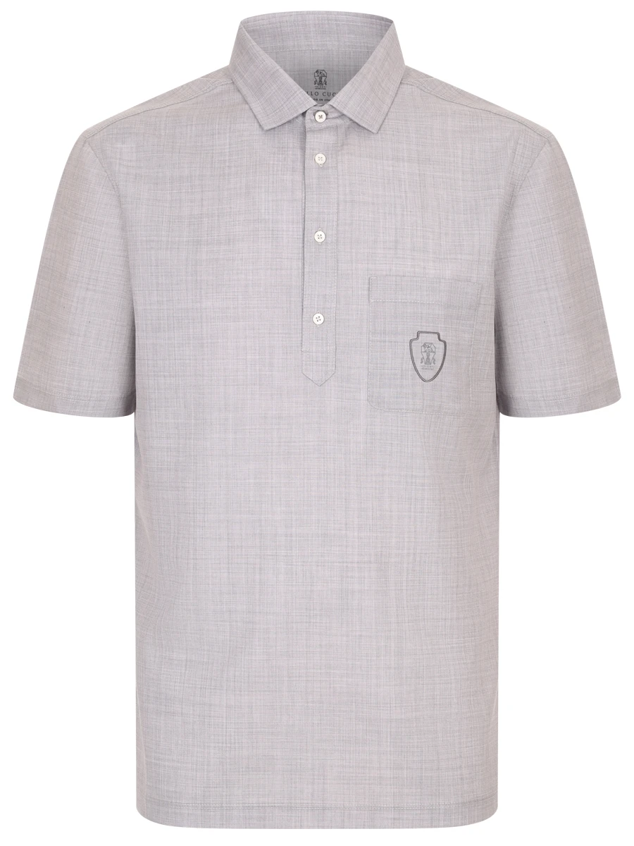 Поло шерстяное BRUNELLO CUCINELLI MM6701301F CPY01 Серый 