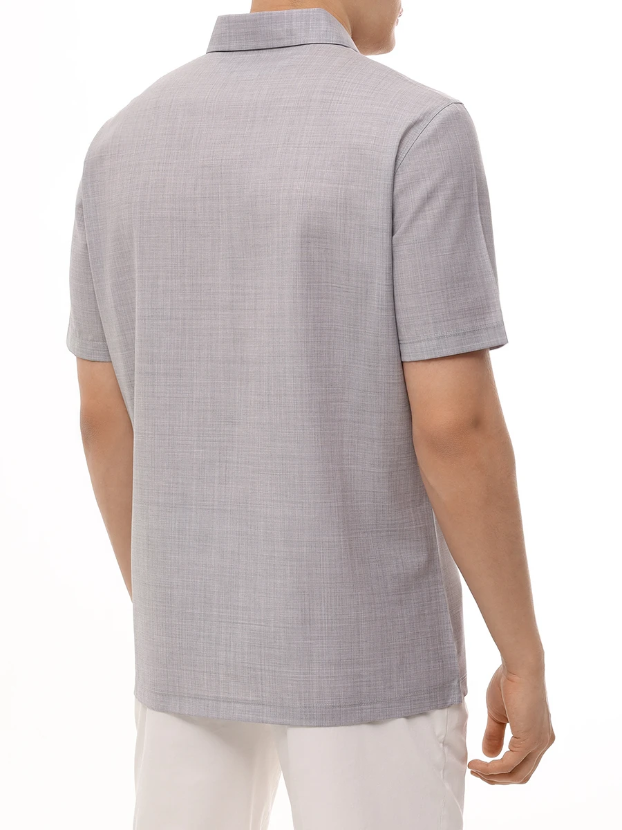 Поло шерстяное BRUNELLO CUCINELLI MM6701301F CPY01 Серый  Фото 3