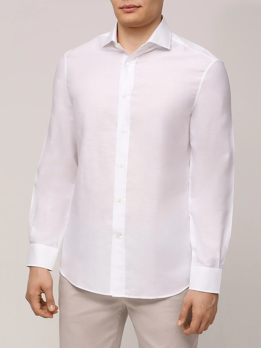 

Рубашка Easy Fit из льна и хлопка, Белый, MR6250627 C001