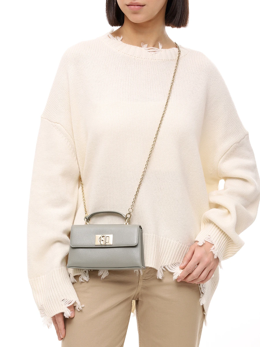 Сумка кожаная 1927 FURLA WE00423-ARE000-AG700 Зеленый  Фото 2