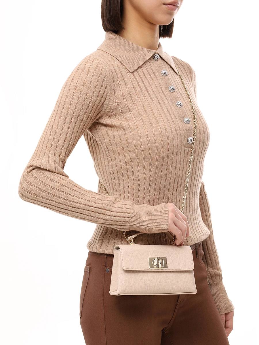 Сумка кожаная 1927 FURLA WE00423-ARE000-B4L00 Кремовый  Фото 2
