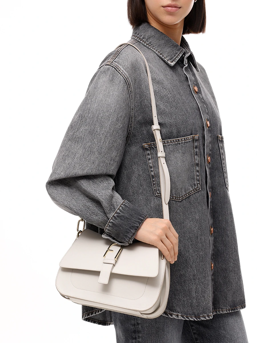 Сумка кожаная Flow FURLA WB00996-BX2045-1704S Белый  Фото 2