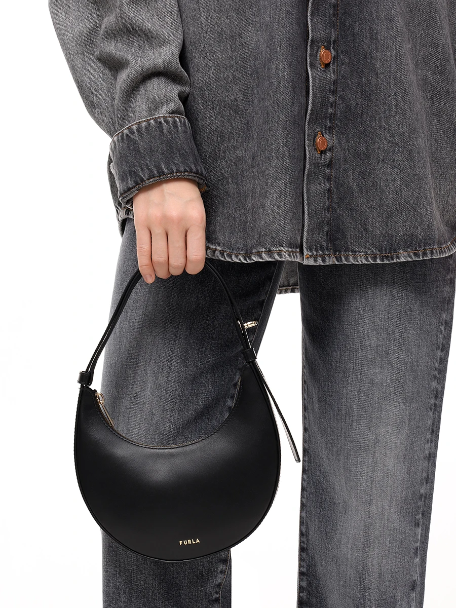 Сумка кожаная Delizia FURLA WE00649-AX0733-O6000 Черный  Фото 2