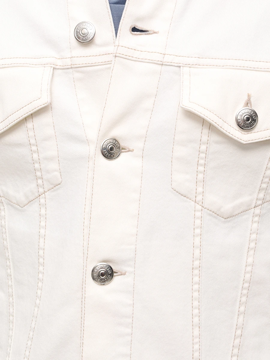 Куртка джинсовая BRUNELLO CUCINELLI M277P6910 C7210 Белый  Фото 5