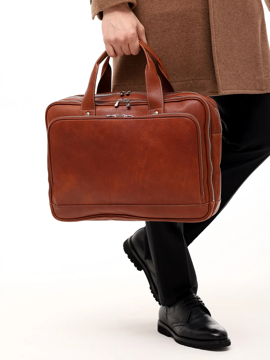 Сумка кожаная BRUNELLO CUCINELLI MBZIBU391 C6608 Коричневый  Фото 2