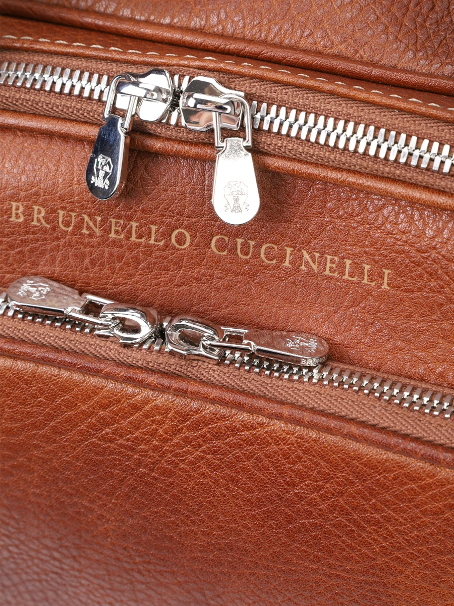 Сумка кожаная BRUNELLO CUCINELLI MBZIBU391 C6608 Коричневый  Фото 5