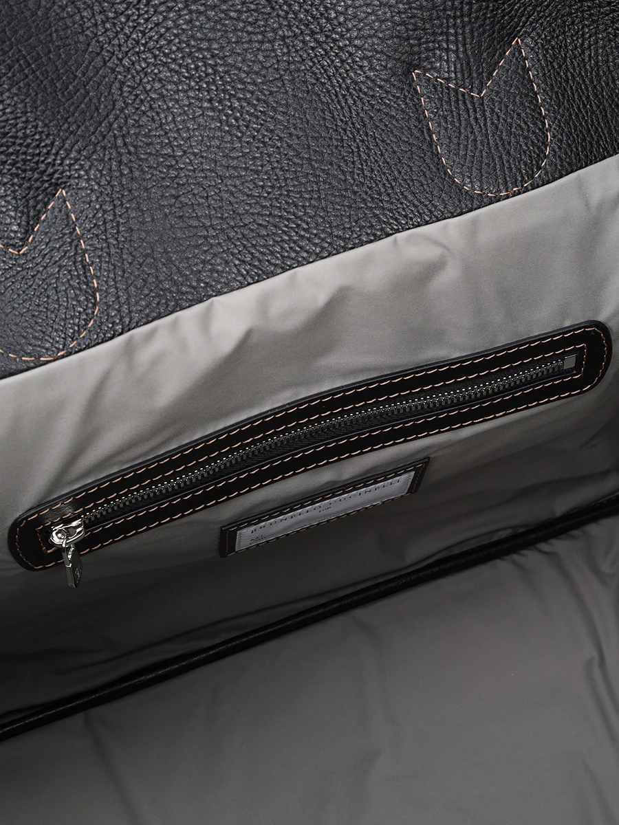 Сумка кожаная Country BRUNELLO CUCINELLI MBZIBU071 C101 Черный  Фото 4